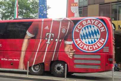 FC-Bayern Teambus in Köln